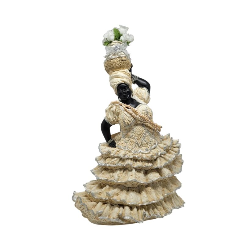 Imagem Baiana Lavagem Do Bonfim Luxo Cor Marfim Resina 30 cm Camasi Guimarães