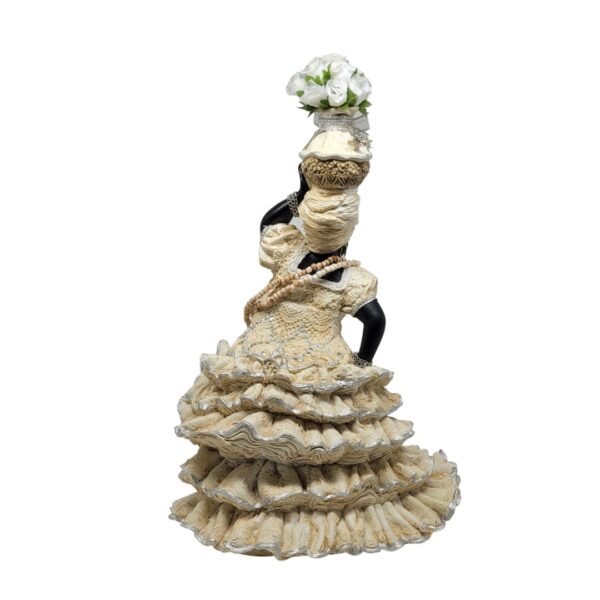 Imagem Baiana Lavagem Do Bonfim Luxo Cor Marfim Resina 30 cm Camasi Guimarães - Image 3