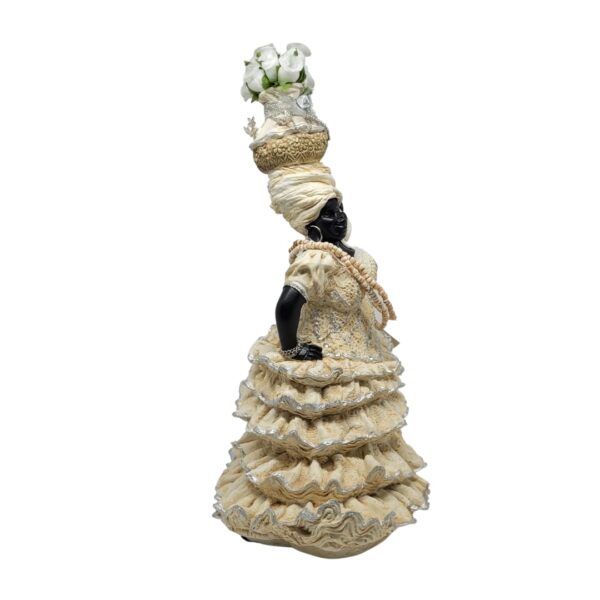Imagem Baiana Lavagem Do Bonfim Luxo Cor Marfim Resina 30 cm Camasi Guimarães - Image 2
