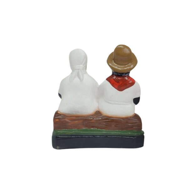 Imagem Casal Preto Velho e Preta Velha Em Gesso 20 Cm - Image 3
