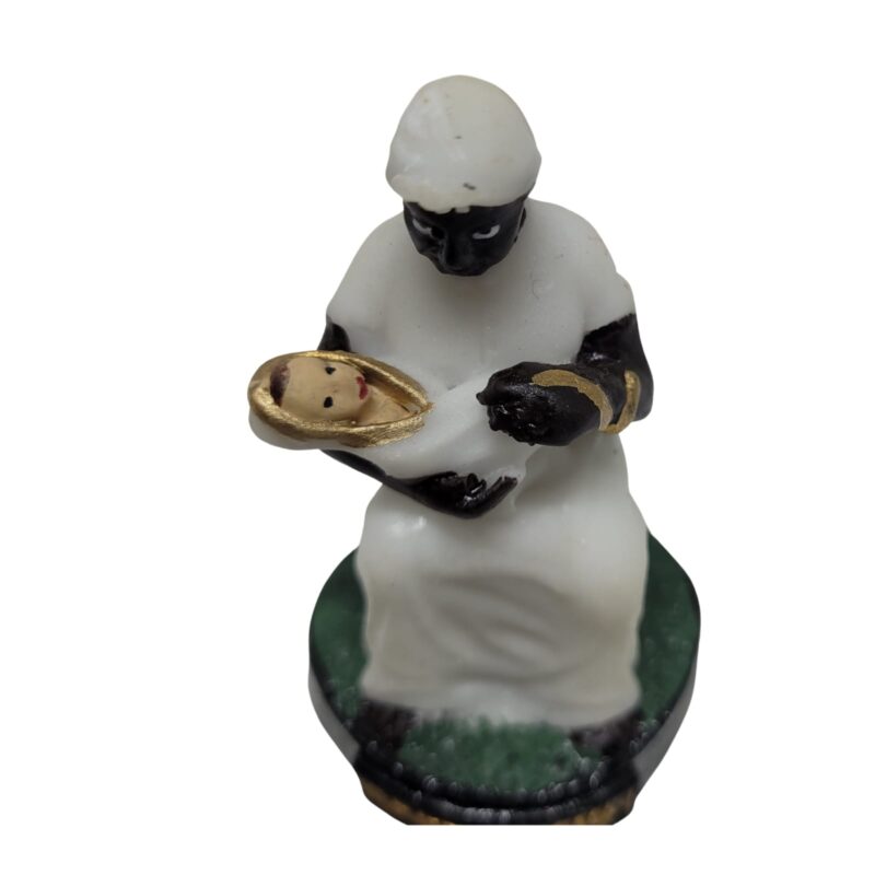 Escultura Preta Velha em resina 8 Cm