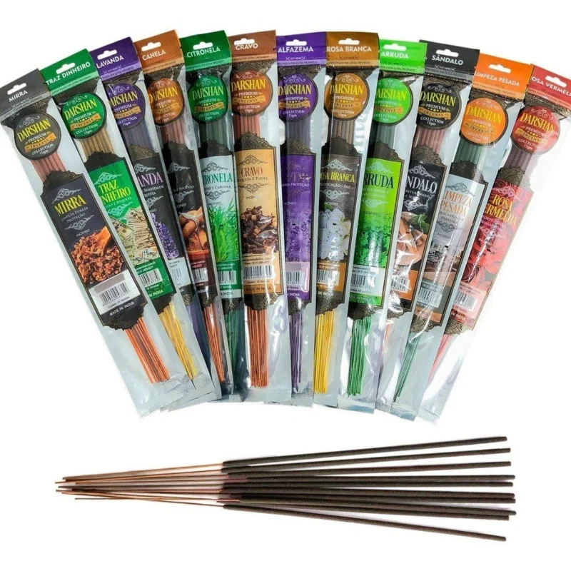 Incensos Darshan Massala Premium - Mix 12 Aromas