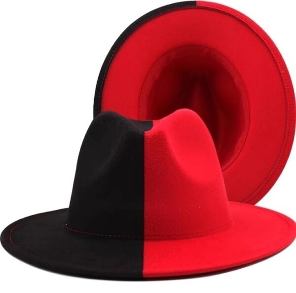 CHAPÉU PRETO  E VERMELHO
