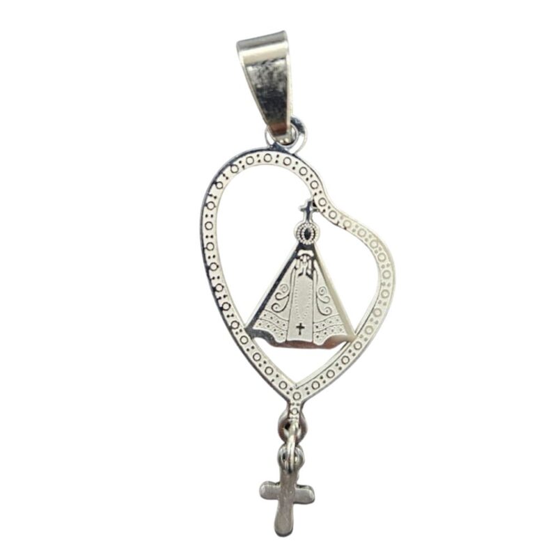 Pingente Aço Inox 316L Prateada Nossa Senhora