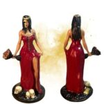 Pomba Gira Rosa Caveira 24 cm - Resina