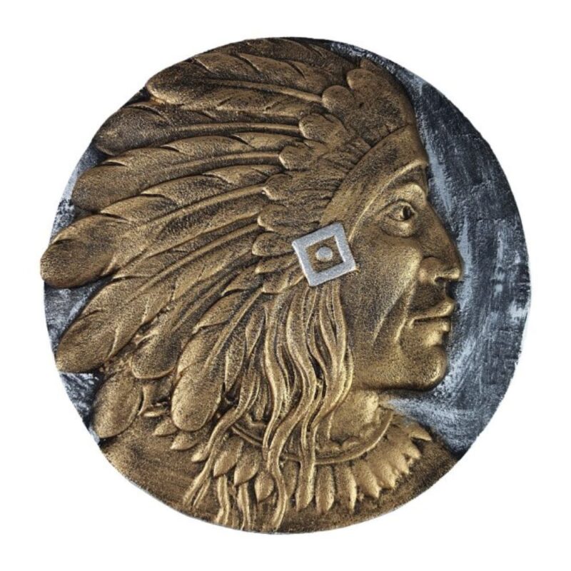 Placa Indian Motos Quadro Em Relevo - Decorativa - Resina Resina De Alta Qualidade