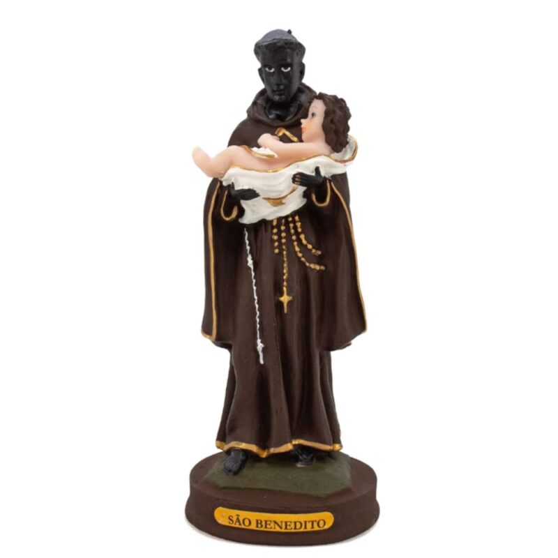 Imagem São Benedito Resina 15 Cm