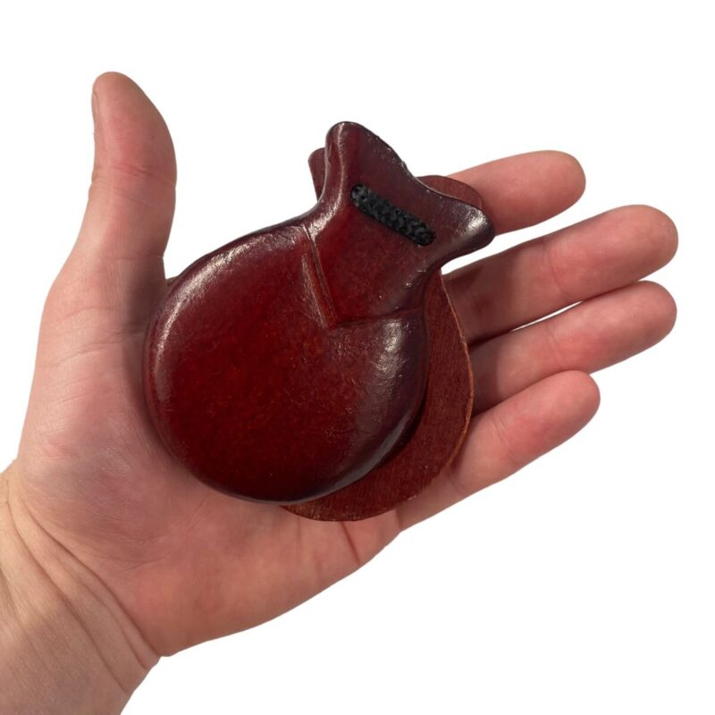 Castanholas Espanholas Madeira Escura 2 pares com 9 cm