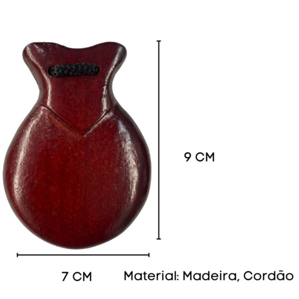Castanholas Espanholas Madeira Escura 2 pares com 9 cm - Image 3