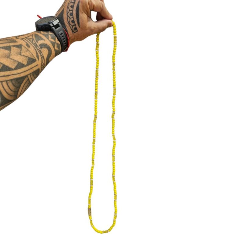 Guia de cristal 8mm 60 cm - Amarelo