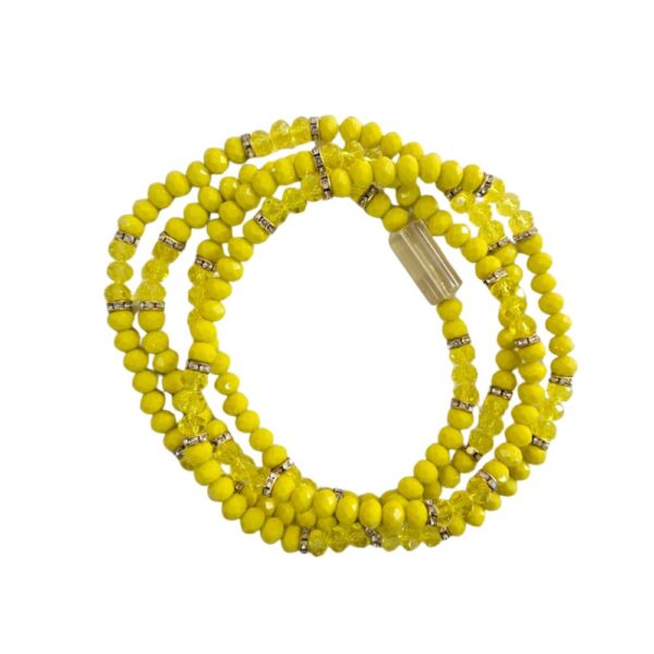 Guia de cristal 8mm 60 cm - Amarelo - Image 2