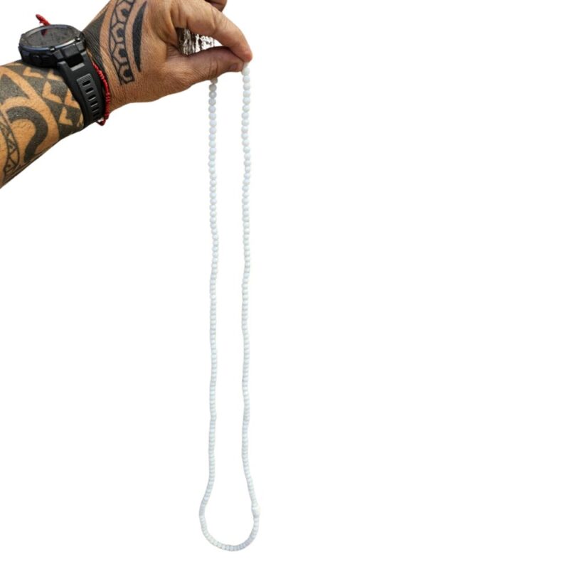 Guia de cristal 8mm 60 cm - Branca