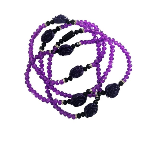 Guia de cristal 8mm 60 cm - Roxo - Image 2