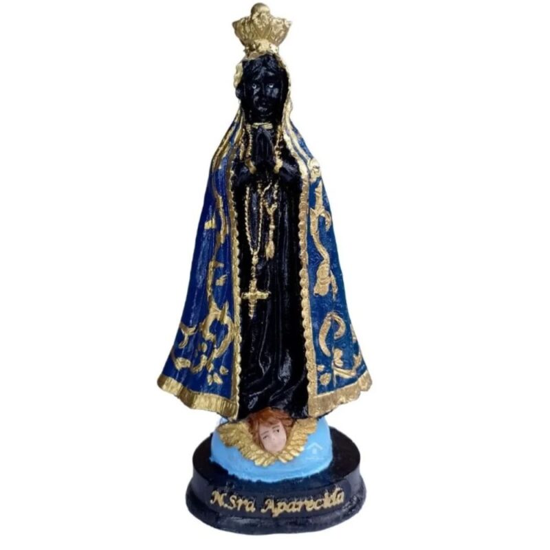 Imagem Nossa Senhora Aparecida Católica Resina 15 Cm