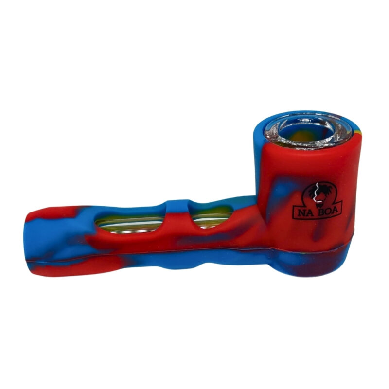Pipe De Vidro Com Silicone - Na Boa Cachimbo Resistente